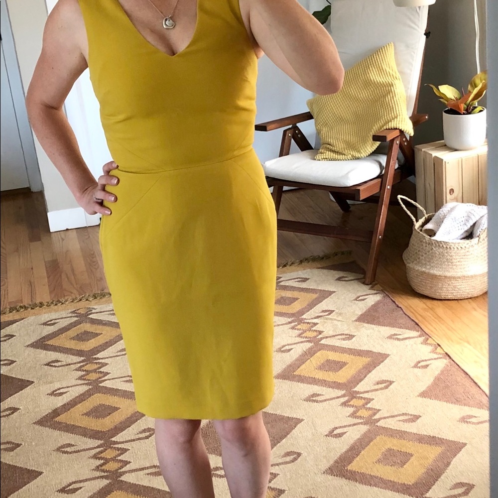 Mustard Yellow Banana Republic Tailored dress